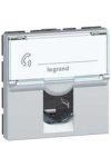 LEGRAND 079474 Program Mosaic RJ 45 IT socket, 1 x RJ 45 unshielded (UTP) Cat.6A, 2 modules wide, aluminum