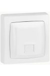 LEGRAND 086033 Oteo RJ 45 ISDN IT socket with 8-pin, quarter-turn connection, fast connection technology, white RAL 9010