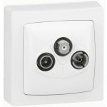   LEGRAND 086043 Oteo RJ11 aljzat - 4 pólusú burkolattal, kerettel