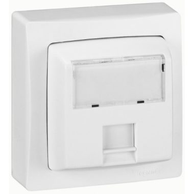 LEGRAND 086059 Oteo RJ 45 Cat.5e UTP IT socket, 8-pin, white RAL 9010