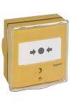 LEGRAND 138025 Manual alarm for fire extinguishing system, yellow RAL 1032, with 1 changeover contact - 5A - 24V=, IP30 - IK07