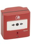 LEGRAND 138068 Kézi jelzésadó tűzérzékelő és tűzjelző rendszerekhez, egyműveletes, piros RAL 3000, 2 váltóérintkezővel - 5A - 24V=, IP30 - IK07