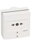 LEGRAND 138073 Manual signal for emergency stop, white RAL 9003, with 2 changeover contacts - 5A - 24V=, IP30 - IK07