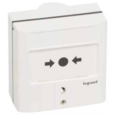 LEGRAND 138073 Manual signal for emergency stop, white RAL 9003, with 2 changeover contacts - 5A - 24V=, IP30 - IK07