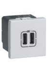 LEGRAND 278594L Program Mosaic dual USB charging socket, 2400 mA, 2-module, white