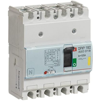   LEGRAND 420016 DPX3 160 125A 4P thermal magnetic 16kA compact circuit breaker