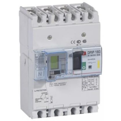   LEGRAND 420032 DPX3 160 40A 4P + ÁVK thermal magnetic 16kA combined circuit