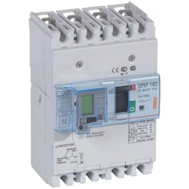 LEGRAND 420070 DPX3 160 16A 4P + ÁVK thermal magnetic 25kA combined circuit