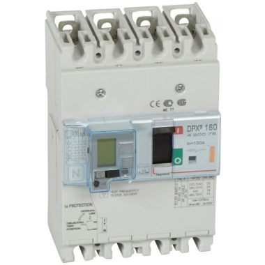 LEGRAND 420075 DPX3 160 100A 4P + ÁVK thermal magnetic 25kA combined circuit