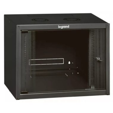 LEGRAND 646205 fali rackszekrény 19'' 21U MAG: 1022 SZÉL: 600 MÉLY: 400 antracit egyrészes üvegajtós készre szerelet MAX: 63 kg Linkeo