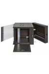 LEGRAND 646221 wall rack cabinet 19'' 9U CORE: 494 WIDTH: 600 DEPTH: 610 anthracite two-part glass door ready-assembled MAX: 27 kg Linkeo