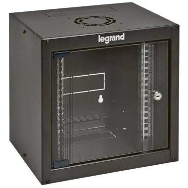 LEGRAND 646230 fali rackszekrény 10'' 6U MAG: 362 SZÉL: 320 MÉLY: 300 antracit egyrészes üvegajtós készre szerelet MAX: 12 kg Linkeo