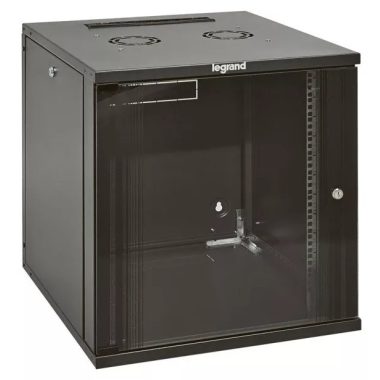 LEGRAND 646264 fali rackszekrény 19'' 18U MAG: 890 SZÉL: 600 MÉLY: 600 antracit egyrészes üvegajtós lapraszerelt MAX: 54 kg Linkeo