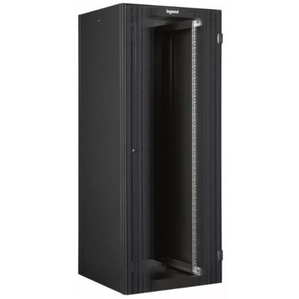   LEGRAND 646775 network standing cabinet 19'' 24U WIND: 600 DEPTH: 600 CORE: 1226 complete anthracite single glass door MAX: 400 kg panel mounted Linkeo