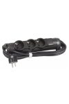 LEGRAND 694602 3x2P+F distribution line CON, with 3m cable, black