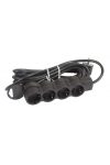 LEGRAND 695030 4x2P+F distribution line ST, with 5m cable, black