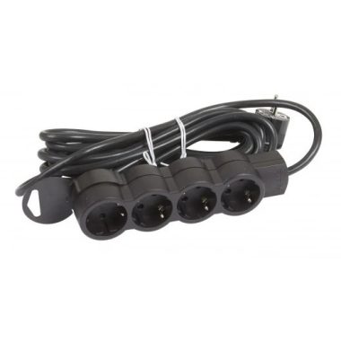 LEGRAND 695030 4x2P+F distribution line ST, with 5m cable, black