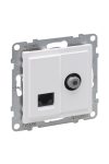 LEGRAND 721162 Suno TV "F" típus + RJ45 Cat.6 UTP aljzat, fehér