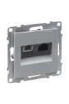 LEGRAND 721360 Suno RJ 11 + RJ 45 Cat.6 UTP aljzat, alumínium