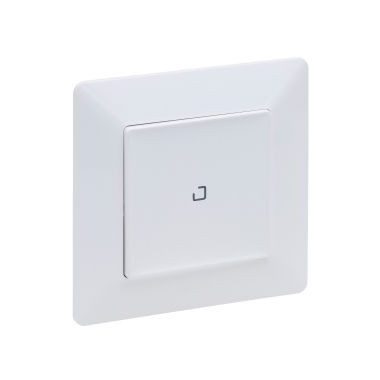 LEGRAND 752166 Valena Life smart single-pole switch / dimmer (executive), recessed, with decorative frame, white, phase / zero-powered single-phase output, pulse input, connectable to gateway -Netatmo