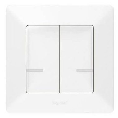 LEGRAND 752188 Valena Life smart chandelier switch (actuator), recessed, supplied with decorative frame, white color, phase-zero supply, with two separately connected phase outputs, can be connected t