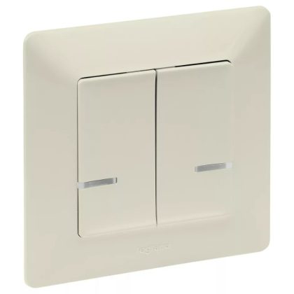   LEGRAND 752288 Valena Life smart chandelier switch (executive), recessed, supplied with decorative frame, ivory color, phase-zero supply, with two separately switched phase outputs, can be connected t