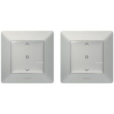 LEGRAND 752357 Paired set: Centralized shutter control - 1 intelligent shutter switch + 1 wireless shutter controller Valena Life Netatmo aluminum