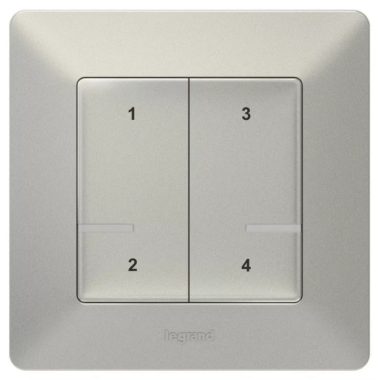 LEGRAND 752368 Scenario switch - 4 functions, individually programmable Valena Life Netatmo alu