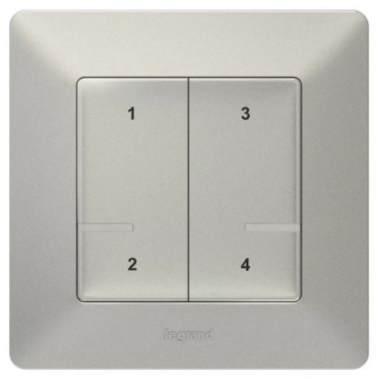   LEGRAND 752368 Scenario switch - 4 functions, individually programmable Valena Life Netatmo alu