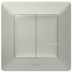   LEGRAND 752387 Wireless switch - double single pole Valena Life Netatmo aluminum