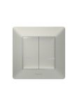 LEGRAND 752388 Valena Life Smart Chandelier Switch (Executive), Recessed, Supplied with Decorative Frame, Aluminum Color, Phase-Zero Powered, Two Separately Switched Phase Outlets, Connectable to Gate