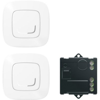 LEGRAND 752550 Paired set: Alternative switching with micromodule - 2 wireless switches + micromodule Valena Allure Netatmo white