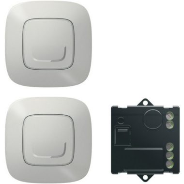 LEGRAND 752750 Paired set: Alternative switching with micromodule - 2 wireless switches + micromodule Valena Allure Netatmo aluminum