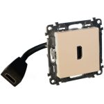   LEGRAND 753275 Valena Life Pre-wired HDMI 1.4 socket, supplied with 15 cm cable, Ivory