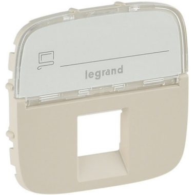 LEGRAND 755476 Valena Allure RJ11/RJ45 aljzat burkolat címketartóval, Elefántcsont