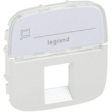 LEGRAND 755479 Valena Allure RJ11 / RJ45 socket cover with label holder, Pearl