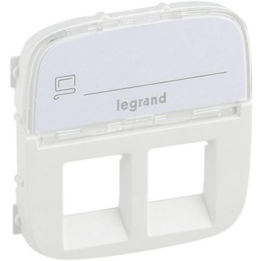 LEGRAND 755485 Valena Allure 2xRJ11/RJ45 aljzat burkolat címketartóval, Fehér