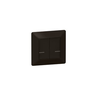 LEGRAND 756387 Valena Life Netatmo wireless double single pole switch, black