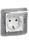 LEGRAND 764531 Niloé 2P+F socket with IP44 safety shutter, white