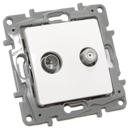 LEGRAND 764557 Niloé TV-SAT socket, through (14 dB), white