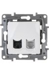 LEGRAND 764570 Niloé RJ11 + RJ45 Cat.5 UTP csatlakozóaljzat, fehér