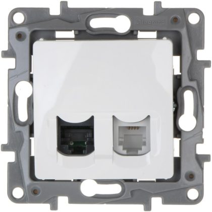 LEGRAND 764570 Niloé RJ11 + RJ45 Cat.5 UTP socket, white