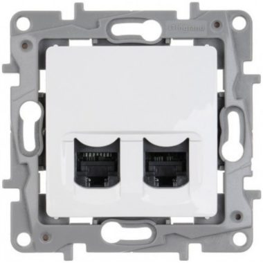 LEGRAND 764574 Niloé 2xRJ45 Cat.6 UTP csatlakozóaljzat, fehér