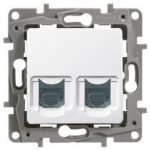 LEGRAND 764576 Niloé 2xRJ45 Cat.6 STP claw socket, white