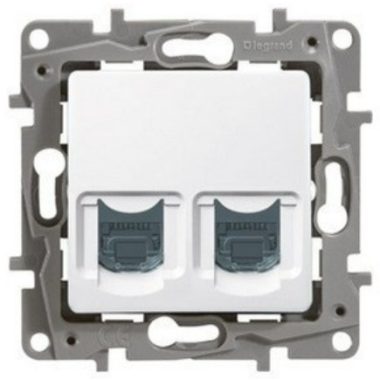 LEGRAND 764576 Niloé 2xRJ45 Cat.6 STP körmös aljzat, fehér