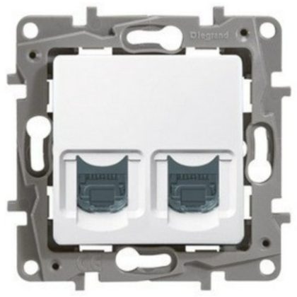   LEGRAND 764576 Niloé 2xRJ45 Cat.6 STP körmös aljzat, fehér