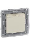 LEGRAND 764631 Niloé 2P+F socket with IP44 safety shutter, beige