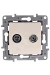 LEGRAND 764657 Niloé TV-SAT socket, through (14 dB), beige