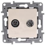 LEGRAND 764657 Niloé TV-SAT socket, through (14 dB), beige