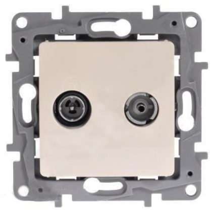 LEGRAND 764657 Niloé TV-SAT socket, through (14 dB), beige